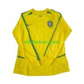 Brazil Retro Domaći Nogometni Dres 2002 Dugim Rukavima
